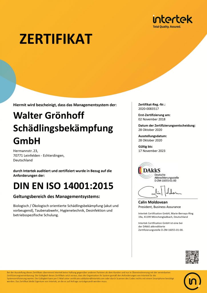 DIN EN ISO 14001:2015 Geltungsbereich des Managementsystems
