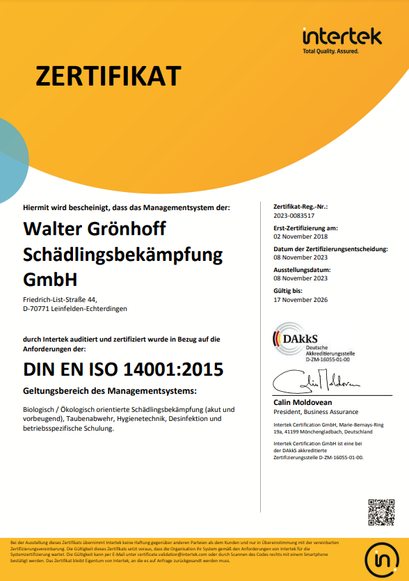 DIN EN ISO 14001:2015 Geltungsbereich des Managementsystems